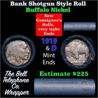 Buffalo Nickel Shotgun Roll in Old Bank Style 'Bel