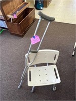 Shower chair, crutch