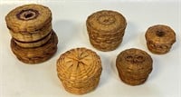 LOVELY COLLECTION OF MINIATURE SWEETGRASS BASKETS