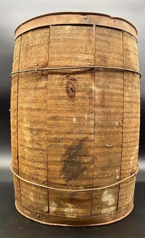 Antique Wooden Nail Keg Barrel