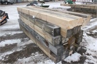 Bundle of (34) 6"x6" Pine Beams, Lengths Vary