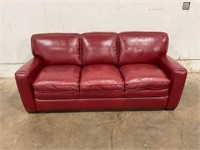 Great Red Leather Sofa