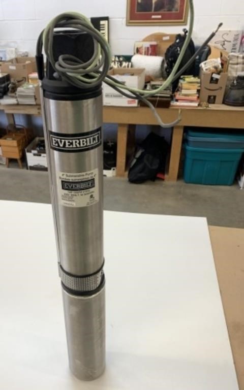 Everbilt 4" Submersible Pump 1HP 2 Wire *Untested