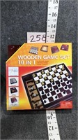 wooden game set 10 in 1