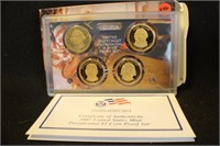 2007 Presidential Dollar Proof Set 4 Coins