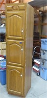 Tall narrow 3 door storage cabinet