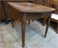 Rope leg drop-leaf table