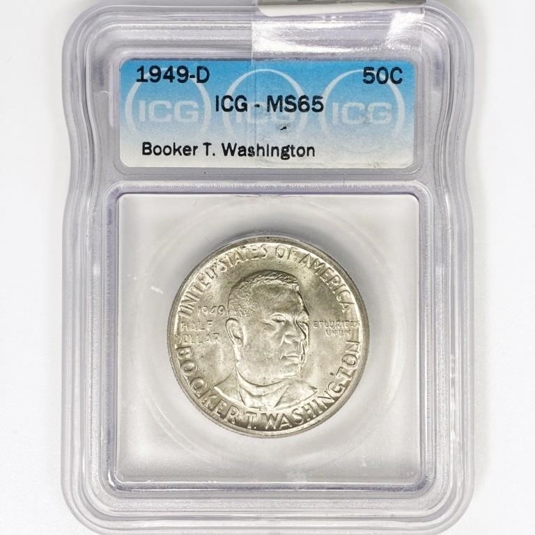 1949-D Booker T Half Dollar ICG MS65