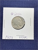 1929 buffalo nickel coin