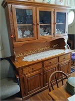 Solid wood Step back Hutch Cupboard Cabinet with