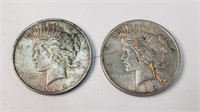 2- 1922 Peace Dollars