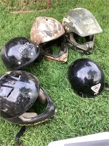 Lot of motorcycle helmets
