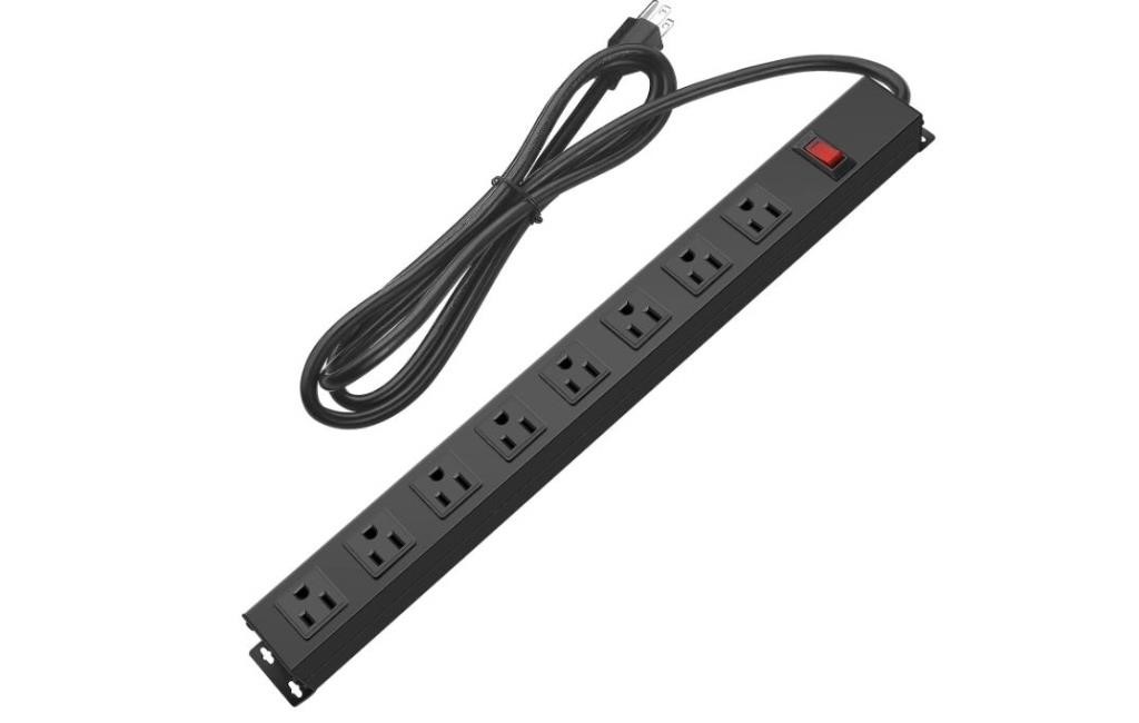 Uplift Desk Metal 8 Outlet Mountable Power Strip.