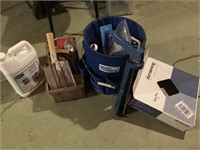 Workmans bucket, contents and other in pictures