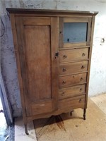 Vintage wardrobe with drawers, dimensions are 4' w