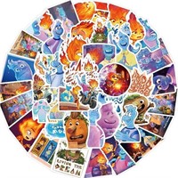 Elemental Stickers for Kids 50PCS Pixar Cartoon Mo