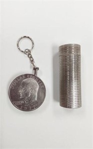 2 LIGHTERS- 
DOLLAR  AND COIN STACK LIGHTER