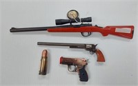 4 LIGHTERS- 
3 GUNS AND KNE BULLET-