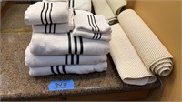 Towel set and shower/bath mats