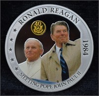 Ronnald Reagn, Pope John Paul II .999 Silver Clad