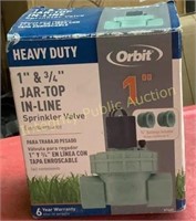 Orbit 1” & 3/4" Jar Top In-Line Sprinkler Valve