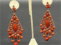 Ben Amun Vintage Red Dangling Earrings