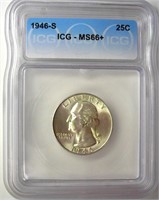1946-S Quarter ICG MS66+