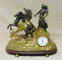 Charioteer Figural Metal Clock.