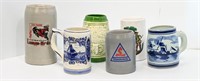 Lot Of 6 Beer Steins (Germany, Holland)