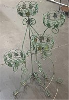 4-Tier Twisted Wrought Iron Folding Plant Stand