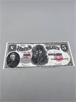 1907 $5 United States Woodchopper Note