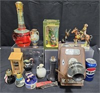 Lot of Vntg Cute Alcohol Decanters - Most Sealed