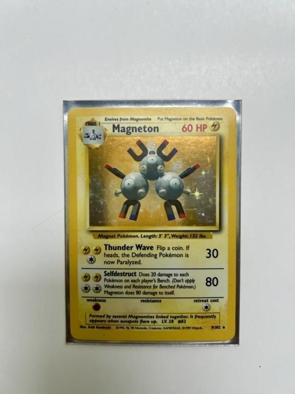 Pokémon TCG Magneton 9/102 - Holo Rare - Base Set