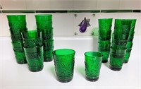 Set of green Glasses