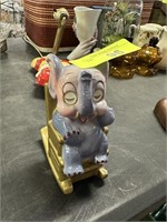 VTG ELEPHANT ROCKING CHAIR COIN BANK