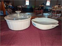 Corning ware & French white casserole dishes