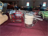 Pyrex & Assorted measure cups