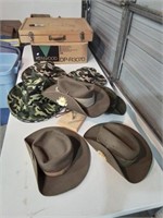 Group of 13 Australian outback military caps