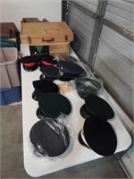 Group of 12 military dress caps
