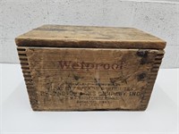 Vintage Remington Ammo Wood Box 14 x 9 x 9"h