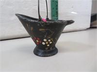 Vintage Cast Metal Coal Bucket Ashtray 4"