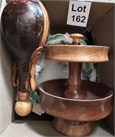 Vintage Bowls and Wooden Server