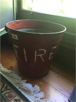 RED VINTAGE FIRE BUCKET