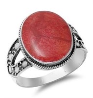 Vintage Style Coral Ring