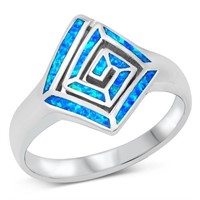 Designer Blue Opal Ring