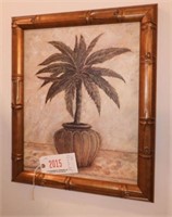 Lot #2015 - Palm tree wall art and San Francisco