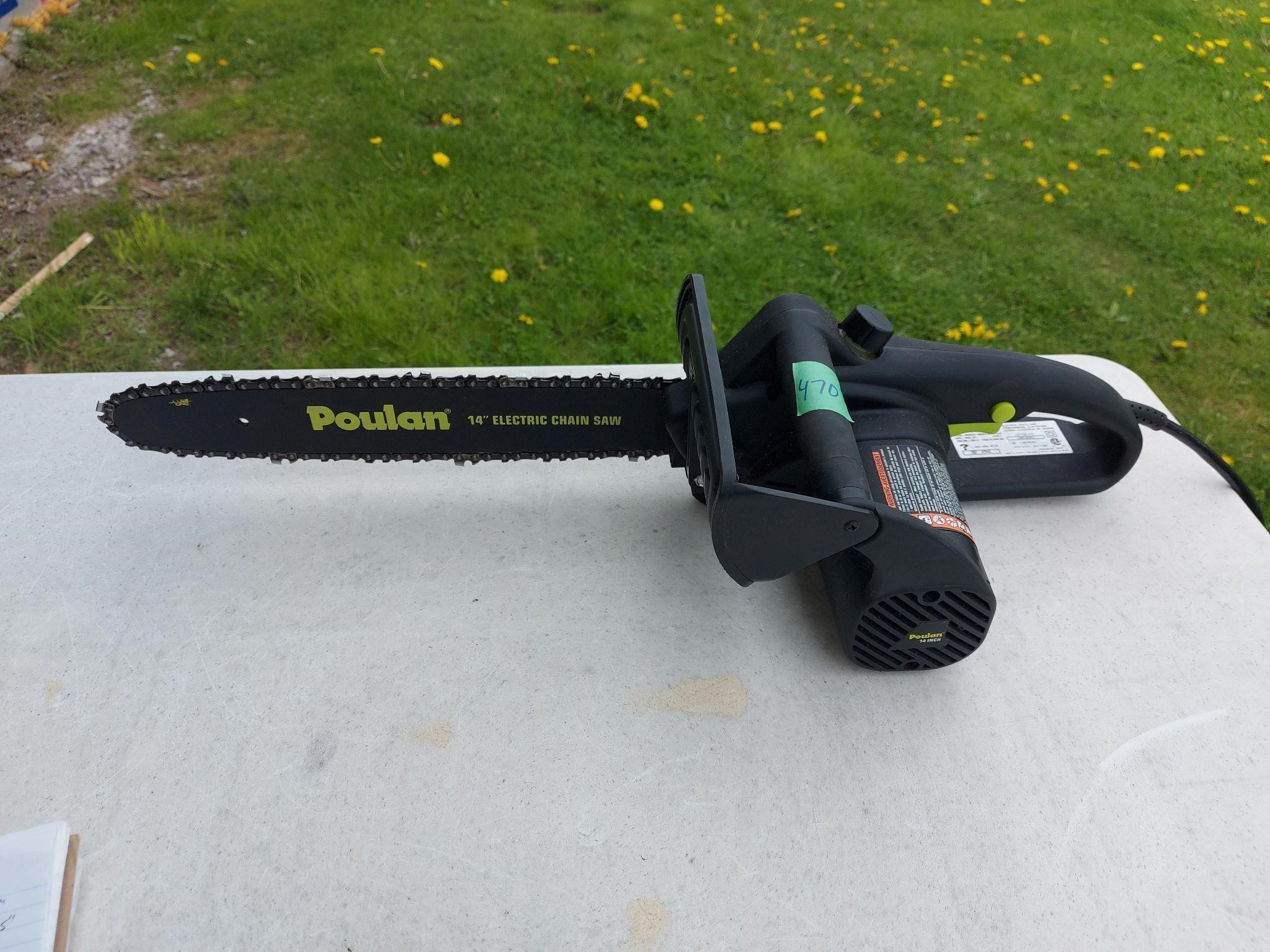 Poulan 14" Electric Chainsaw - Works!