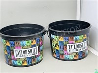 2 Taylor Swift "Eras Tour" popcorn buckets