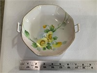 6.5" hand painted nippon bowl with handles