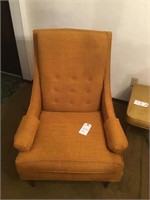 Vintage mustard yellow/black speck chair